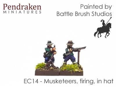 Musketeers, firing, in hat