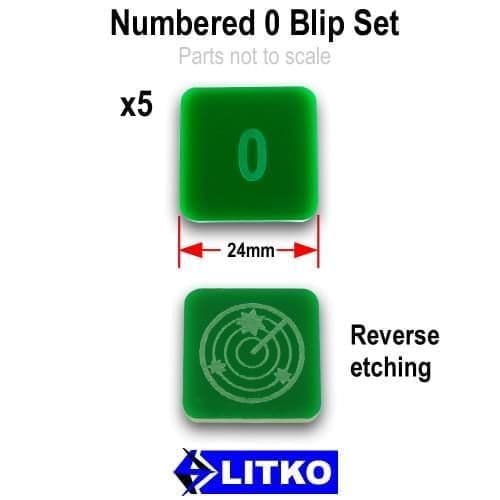 Numbered 0 Blip Set, Green (5)