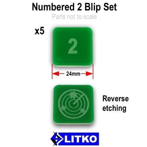 Numbered 2 Blip Set, Green (5)