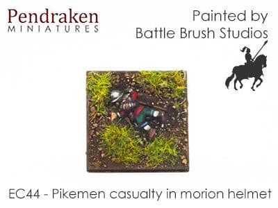 Pikemen casualty in morion helmet