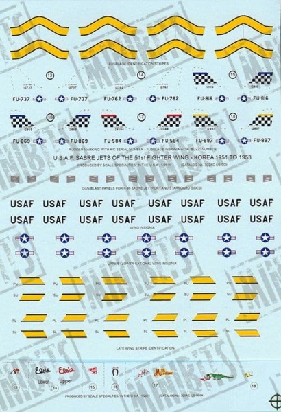 Sabre Jets, 51st Fighter Wing - Korea 1951-53