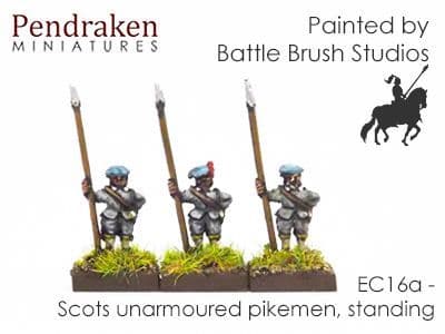 Scots unarmoured pikemen, standing