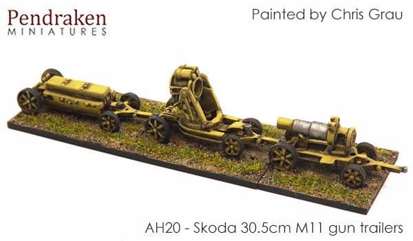 Skoda 30.5cm Morser M11 gun trailers
