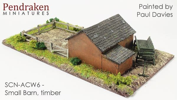 Pendraken 10mm Scenery ACW Small barn timber