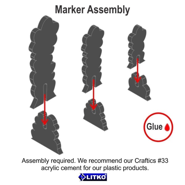 Smoke Column Markers, Variety Set, Translucent Grey (5)