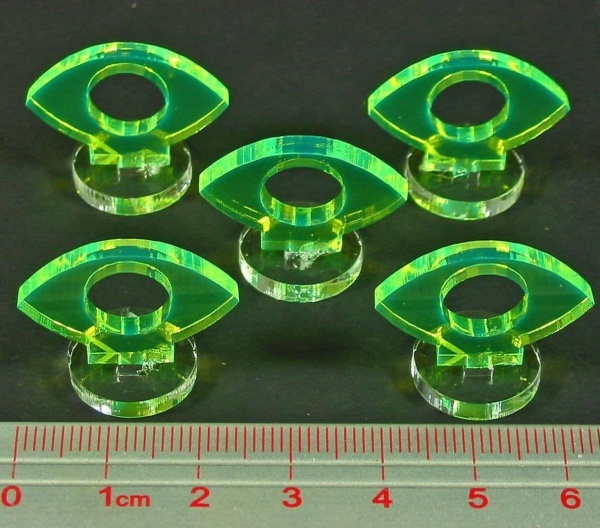 Space Fighter Focus Markers, Fluorescent Green (5)