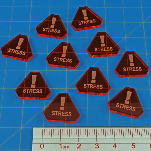 Space Fighter Stress Tokens, Fluorescent Amber (10)