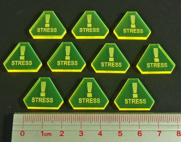 Space Fighter Stress Tokens, Fluorescent Yellow (10)