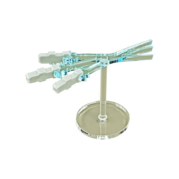 Space Missile Salvo Stand, Grey & Translucent Blue