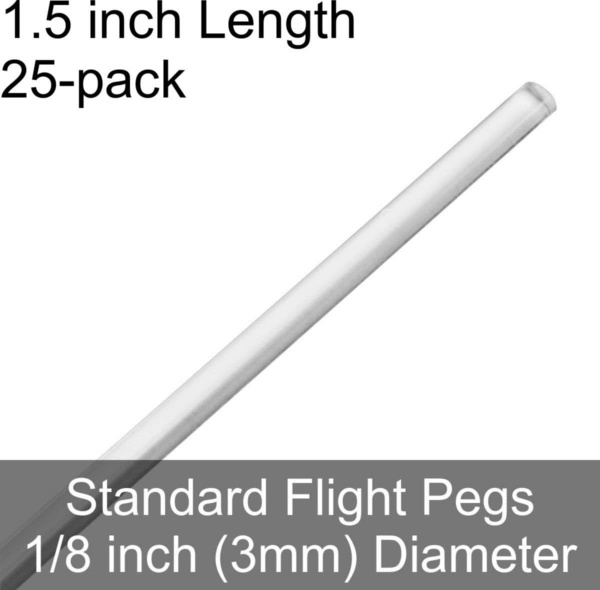 Standard Flight Pegs, 1.5'' length (25)