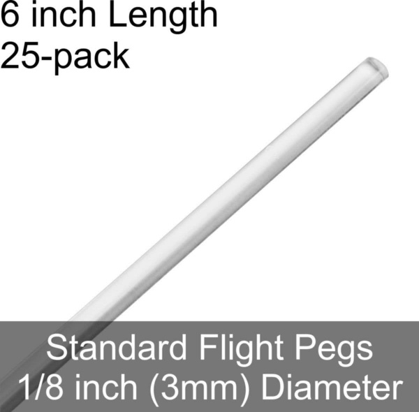 Standard Flight Pegs, 6.0'' length (25)