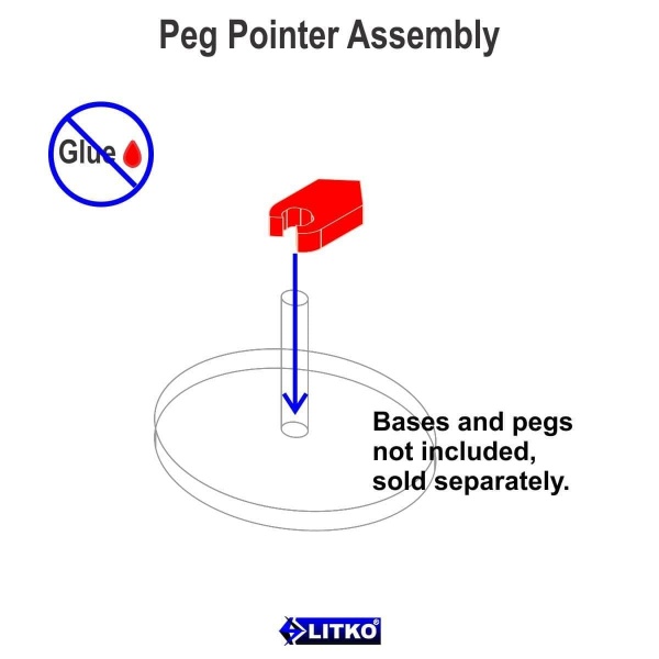 Standard Peg Pointers, Red (10)