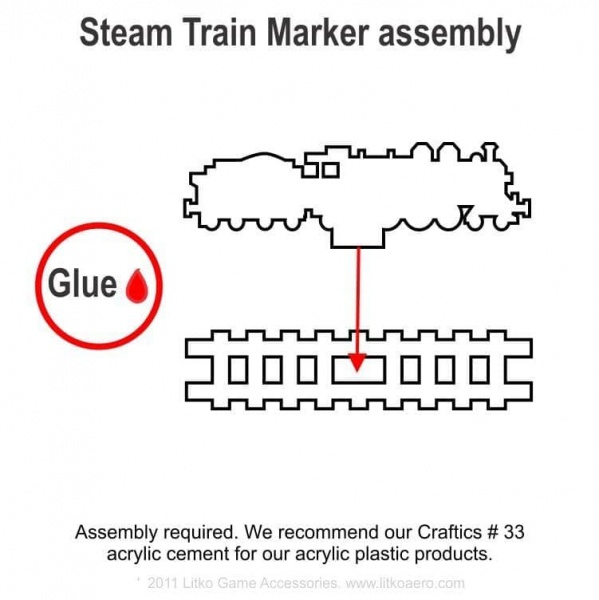 Steam Train Markers, Black (3)