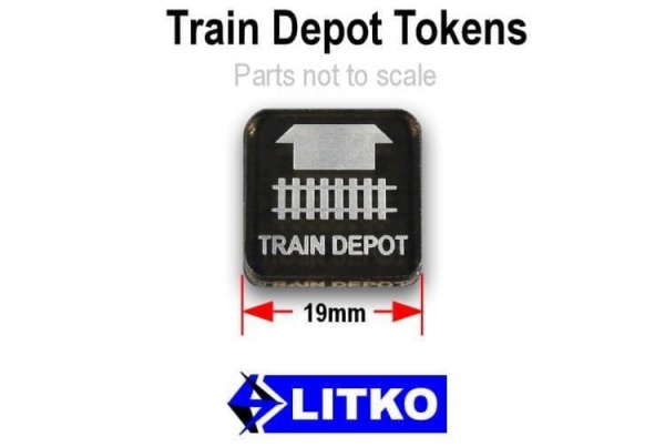 Train Depot Tokens, Transparent Bronze (10)