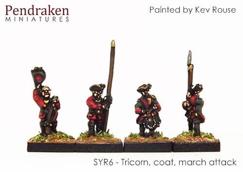 Tricorn, coat, march attack