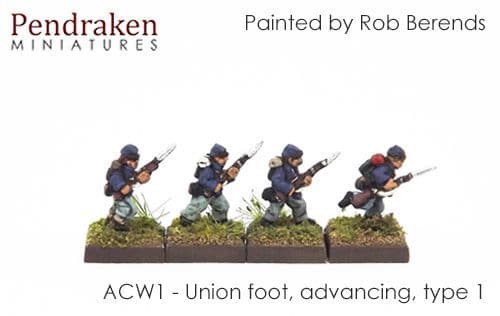 Union foot, advancing, type 1