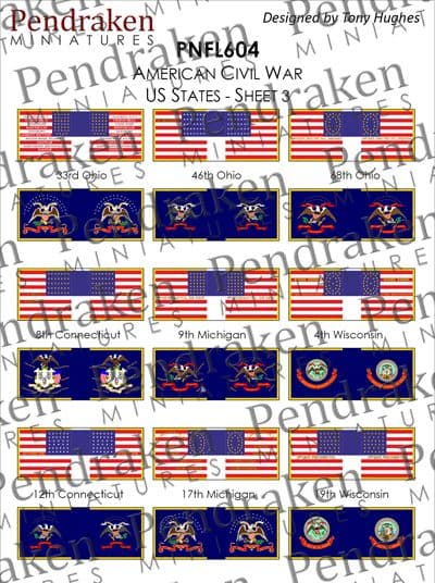 US States, sheet 3 (OH/CT/MI/WI)