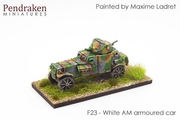 White AM armoured car