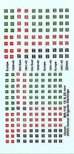 WWII British Armour Brigade Markings [1/100-1/72]