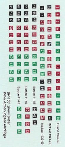 WWII British Armour Markings [1/76]