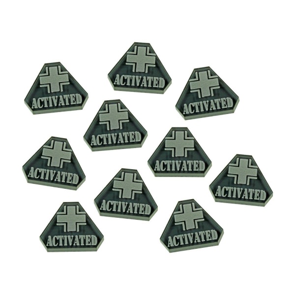 WWII German Activated Tokens, Translucent Grey (10)