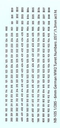 WWII German Turret Numbers, black [1/285]