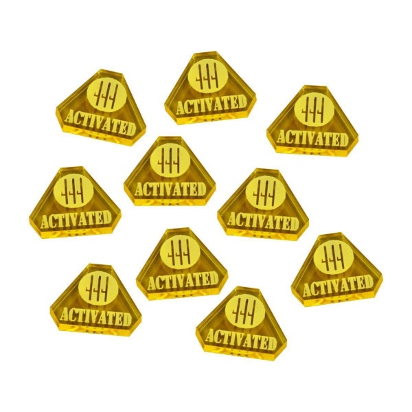 WWII Italian Activated Tokens, Transparent Yellow (10)